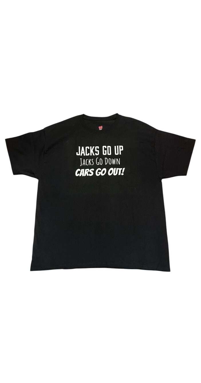 Hanes Jacks Go Up Graphic T-Shirt XL car, mechanic shirt